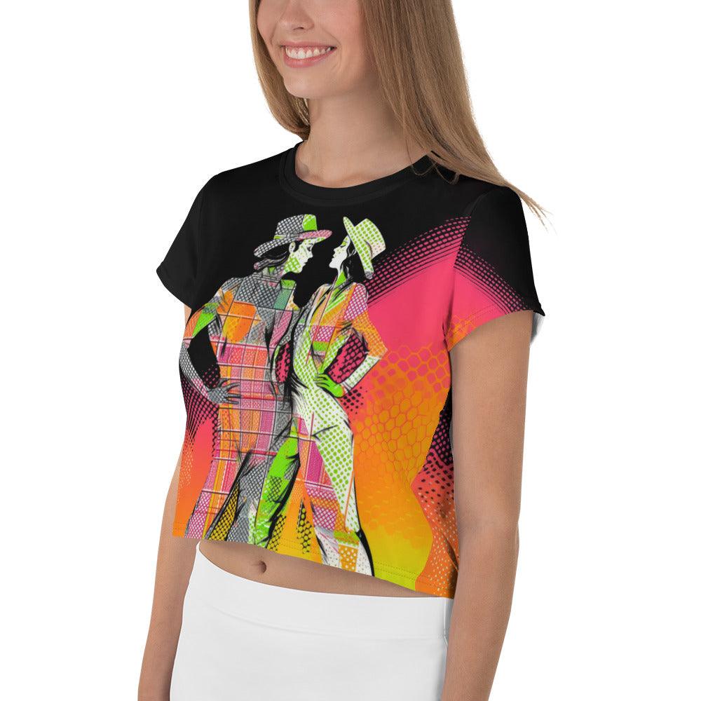 Sensual Feminine Dance Elegance All-Over Print Crop Tee - Beyond T-shirts