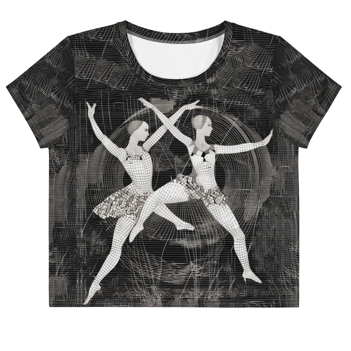 Sensual Women's Dance Attire All-Over Print Crop Tee - Beyond T-shirts