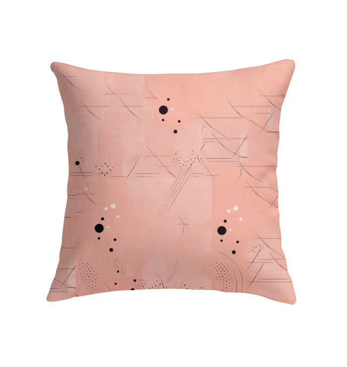 Elegant indoor pillow featuring a feminine dance motion theme