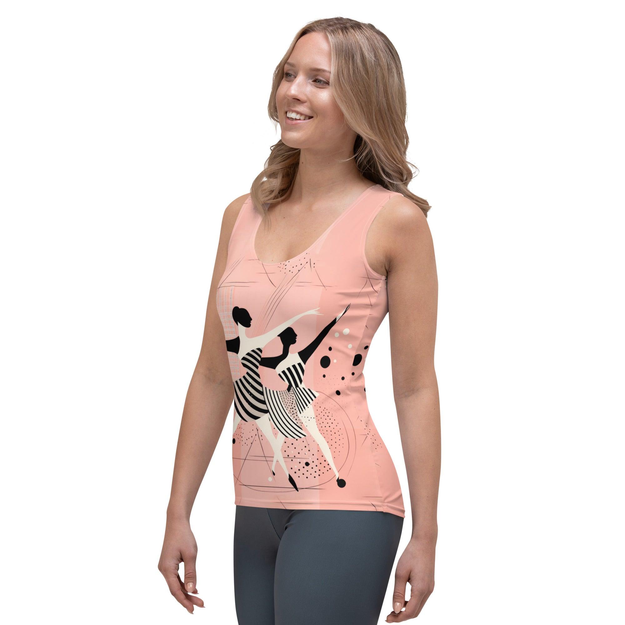 Serene Feminine Dance Motion Sublimation Cut & Sew Tank Top - Beyond T-shirts