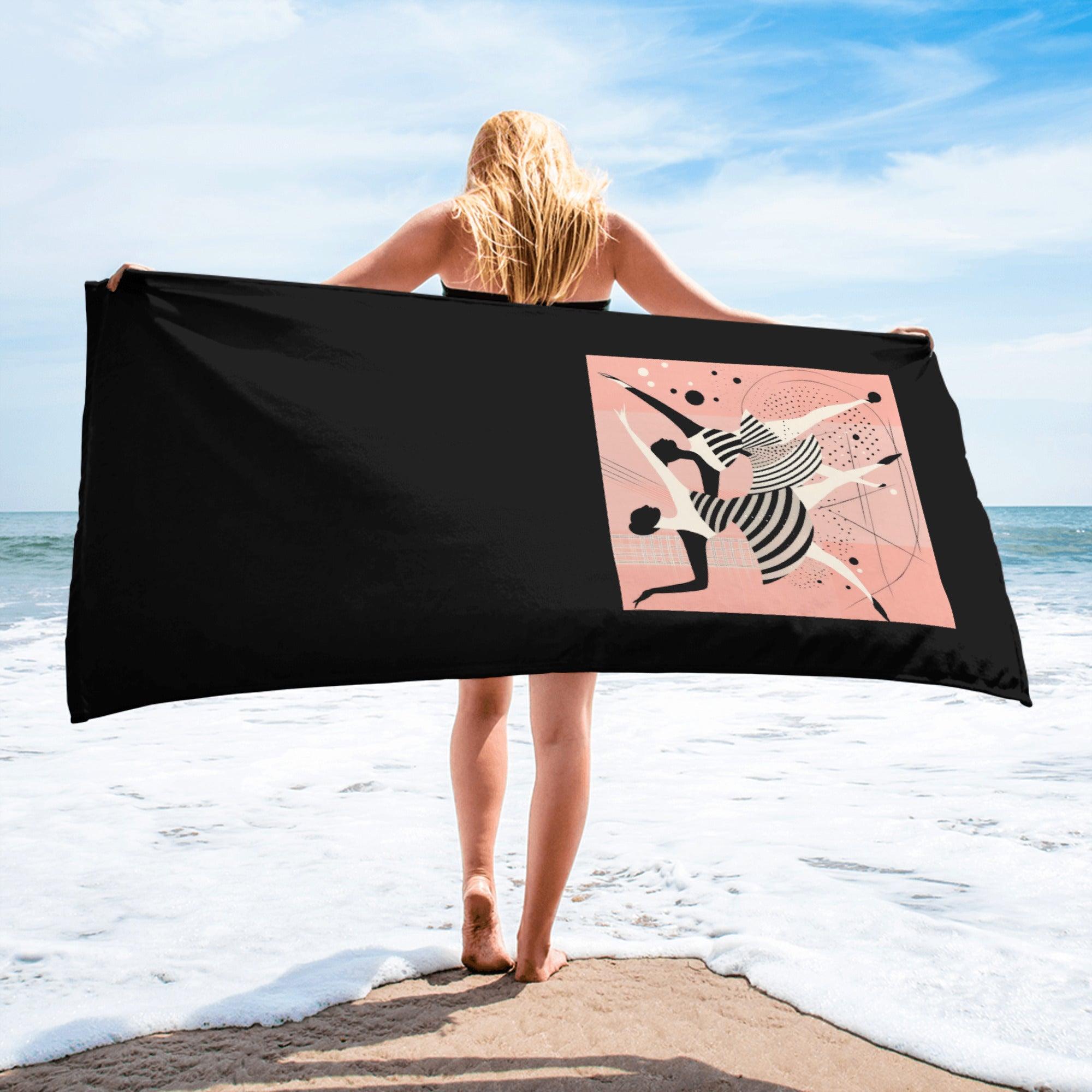 Serene Feminine Dance Motion Towel - Soft and Absorbent