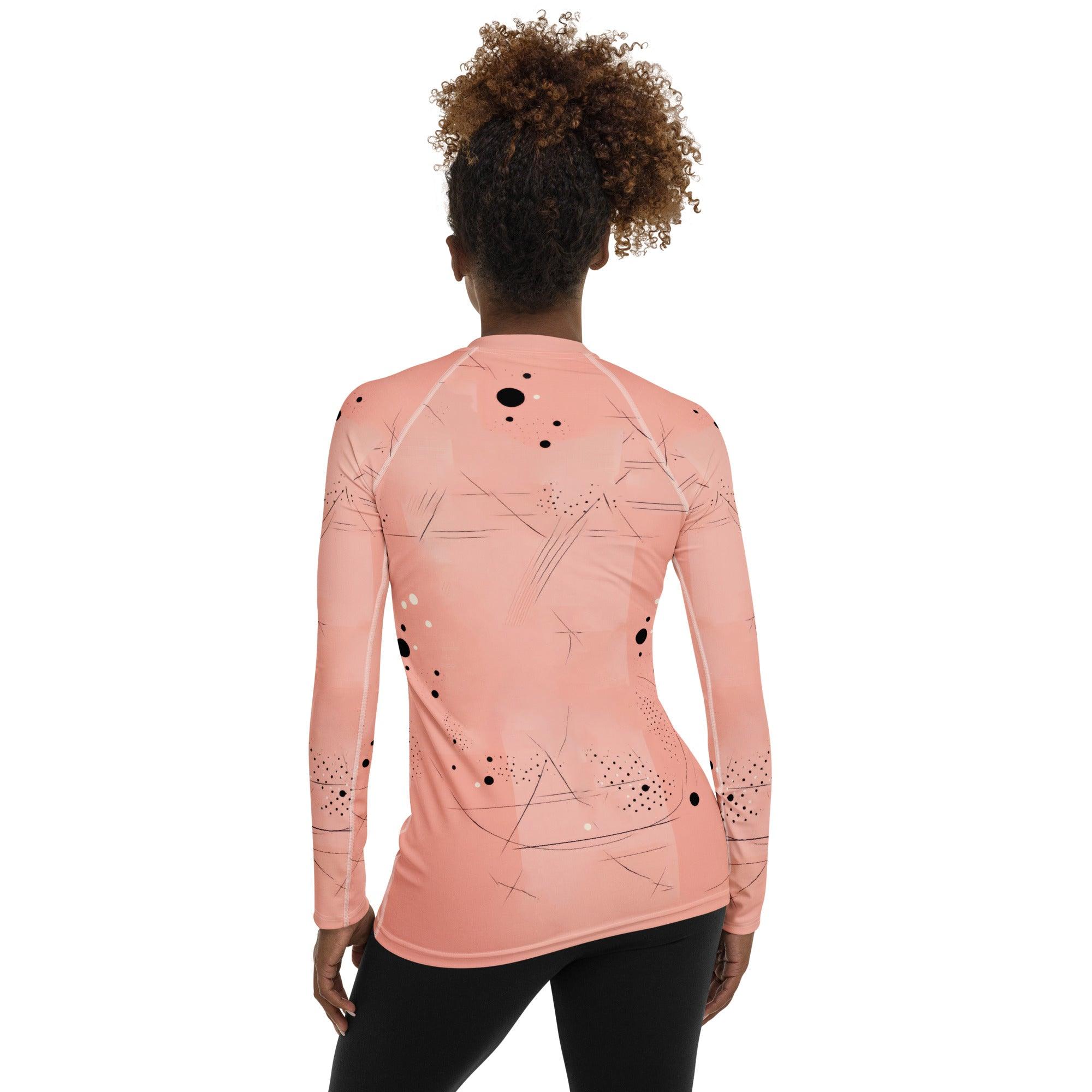 Serene Feminine Dance Motion Women's Rash Guard - Beyond T-shirts