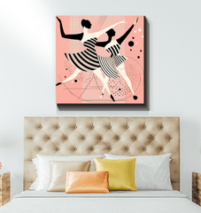 Serene Feminine Dance Motion Wrapped Canvas - Beyond T-shirts