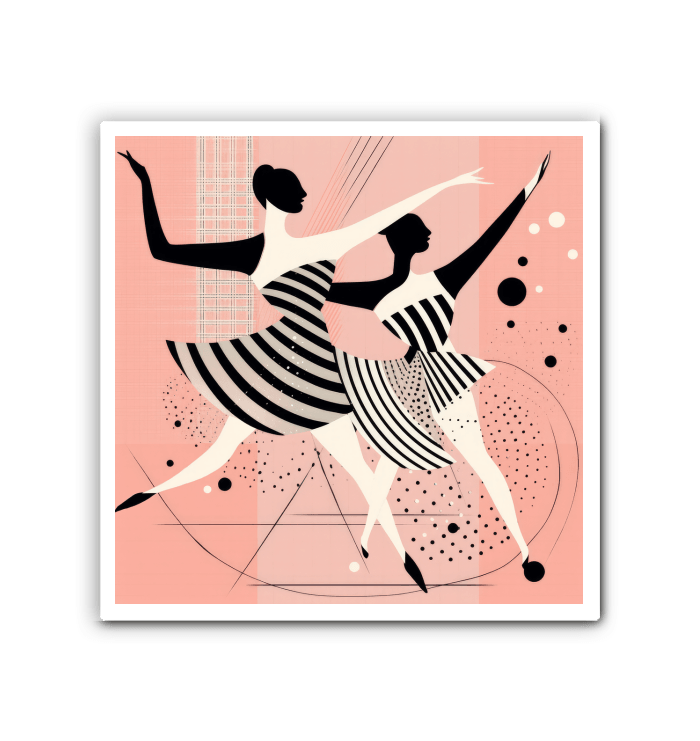 Serene Feminine Dance Motion Wrapped Canvas - Beyond T-shirts