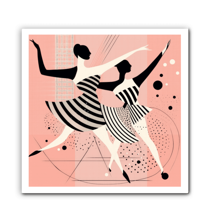 Serene Feminine Dance Motion Wrapped Canvas - Beyond T-shirts