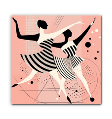 Serene Feminine Dance Motion Wrapped Canvas - Beyond T-shirts