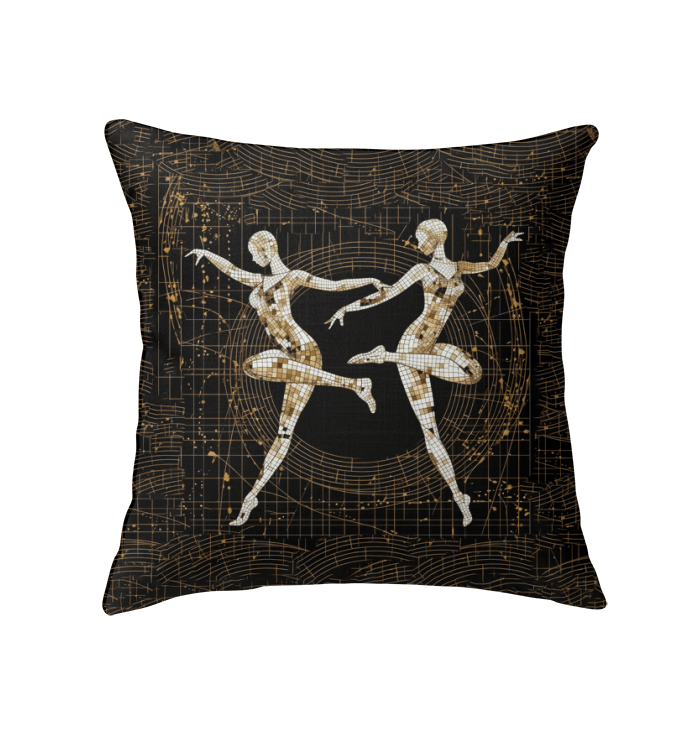 Feminine dance style decorative indoor pillow for living room