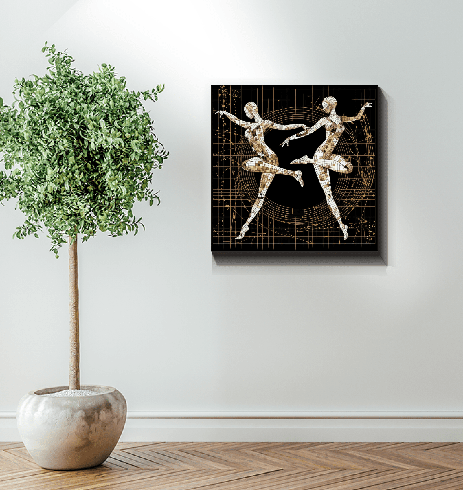 Serene Feminine Dance Style Wrapped Canvas - Beyond T-shirts