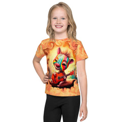 Soft and comfortable kids Serene Giraffe Crew Neck T-shirt.