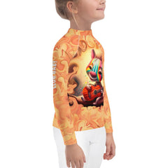 Durable and comfortable Kids Rash Guard with Giraffe design.