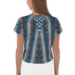 Serene Sanctuary All-Over Print Crop Tee - Beyond T-shirts