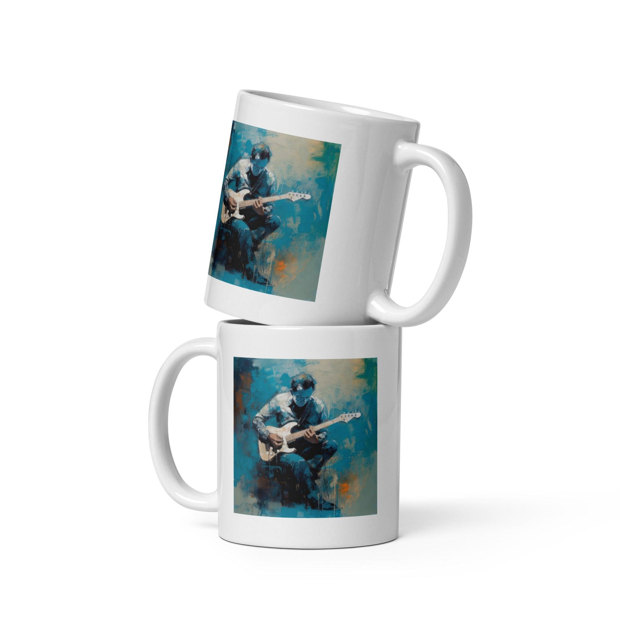 Shredding Solace White Glossy Mug - Beyond T-shirts