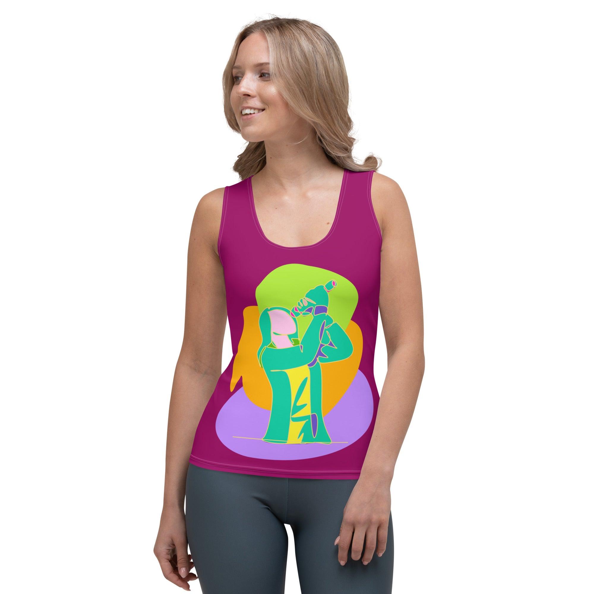 Singing Girl Sublimation Cut & Sew Tank Top - Beyond T-shirts