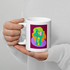 Singing Girl White Glossy Mug - Beyond T-shirts