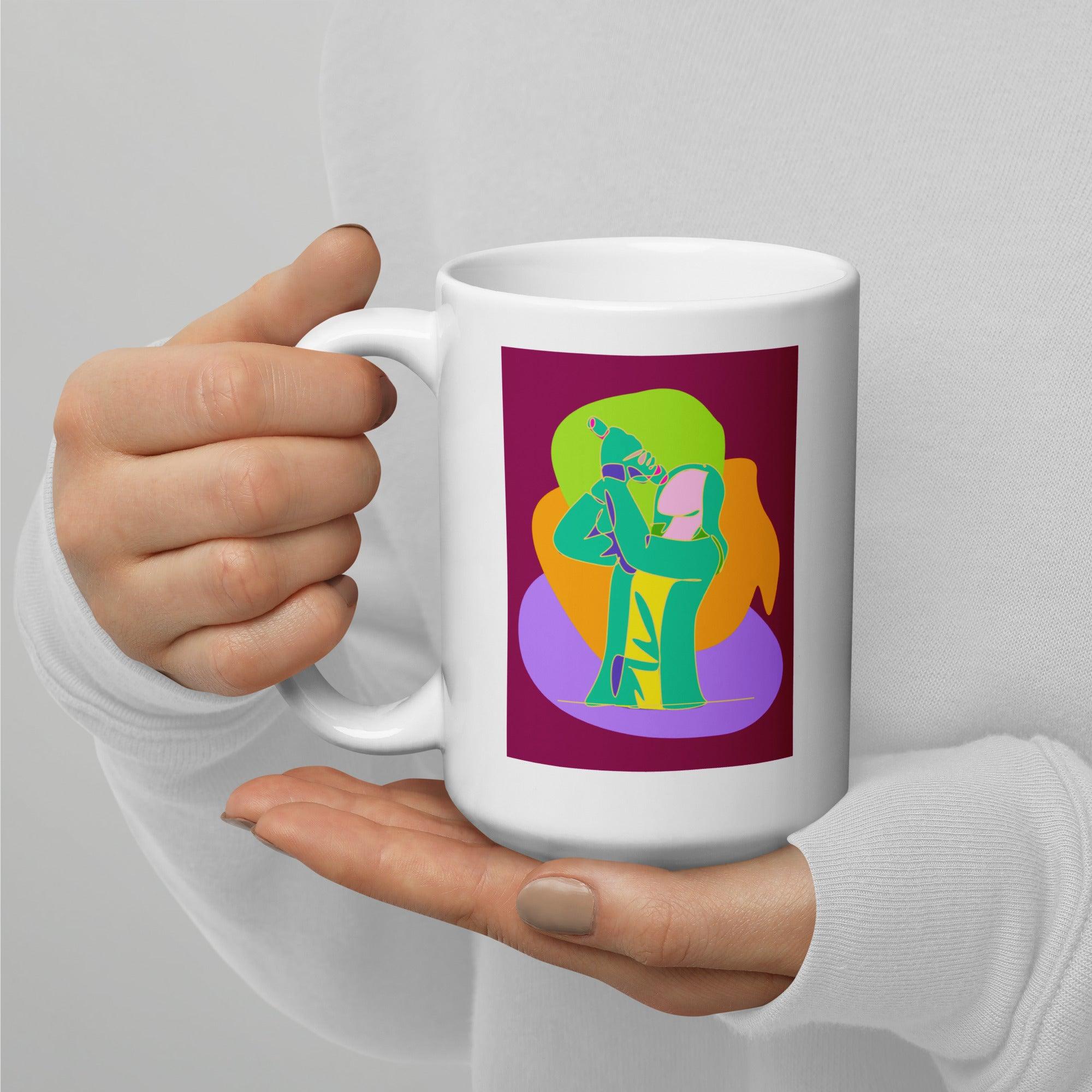 Singing Girl White Glossy Mug - Beyond T-shirts