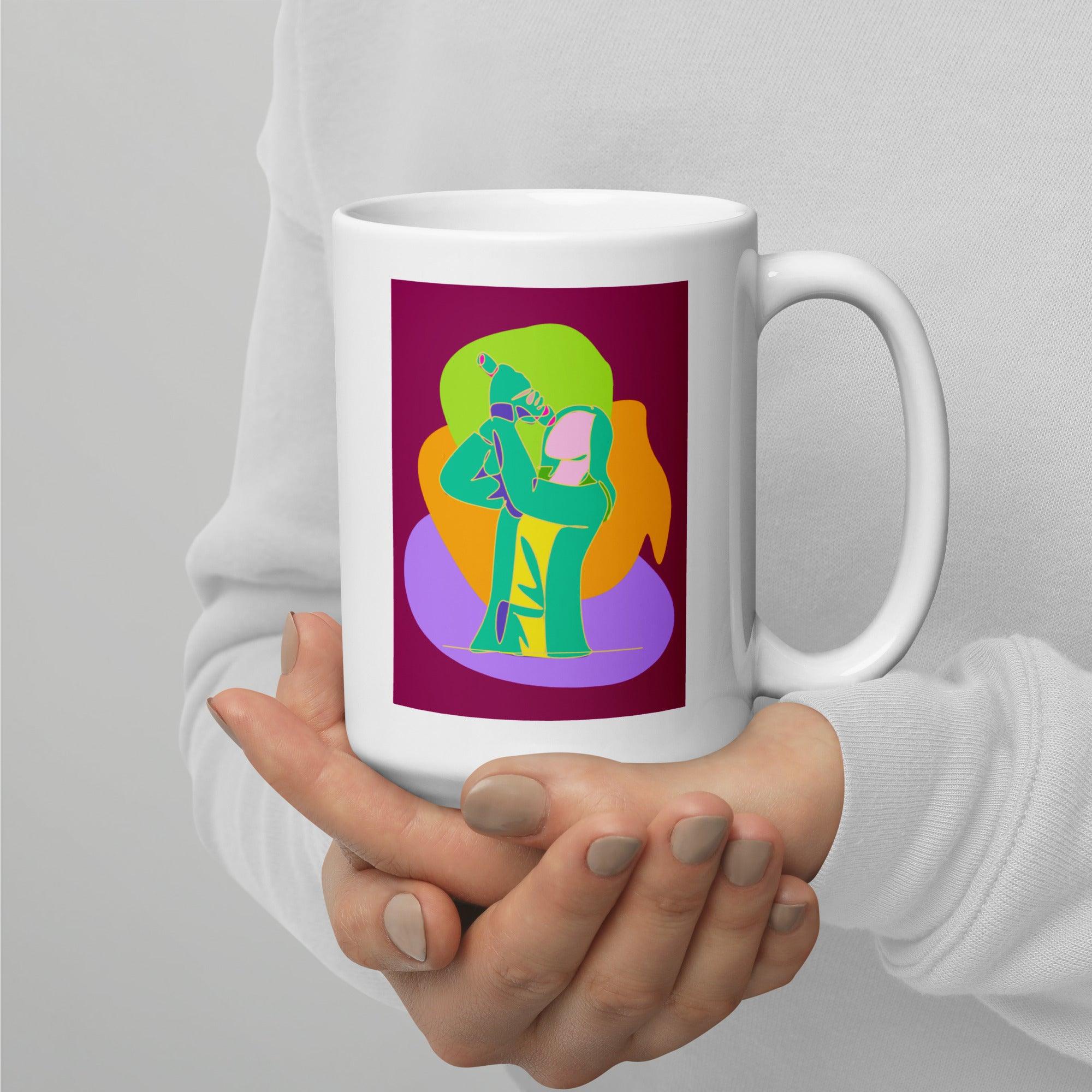 Singing Girl White Glossy Mug - Beyond T-shirts