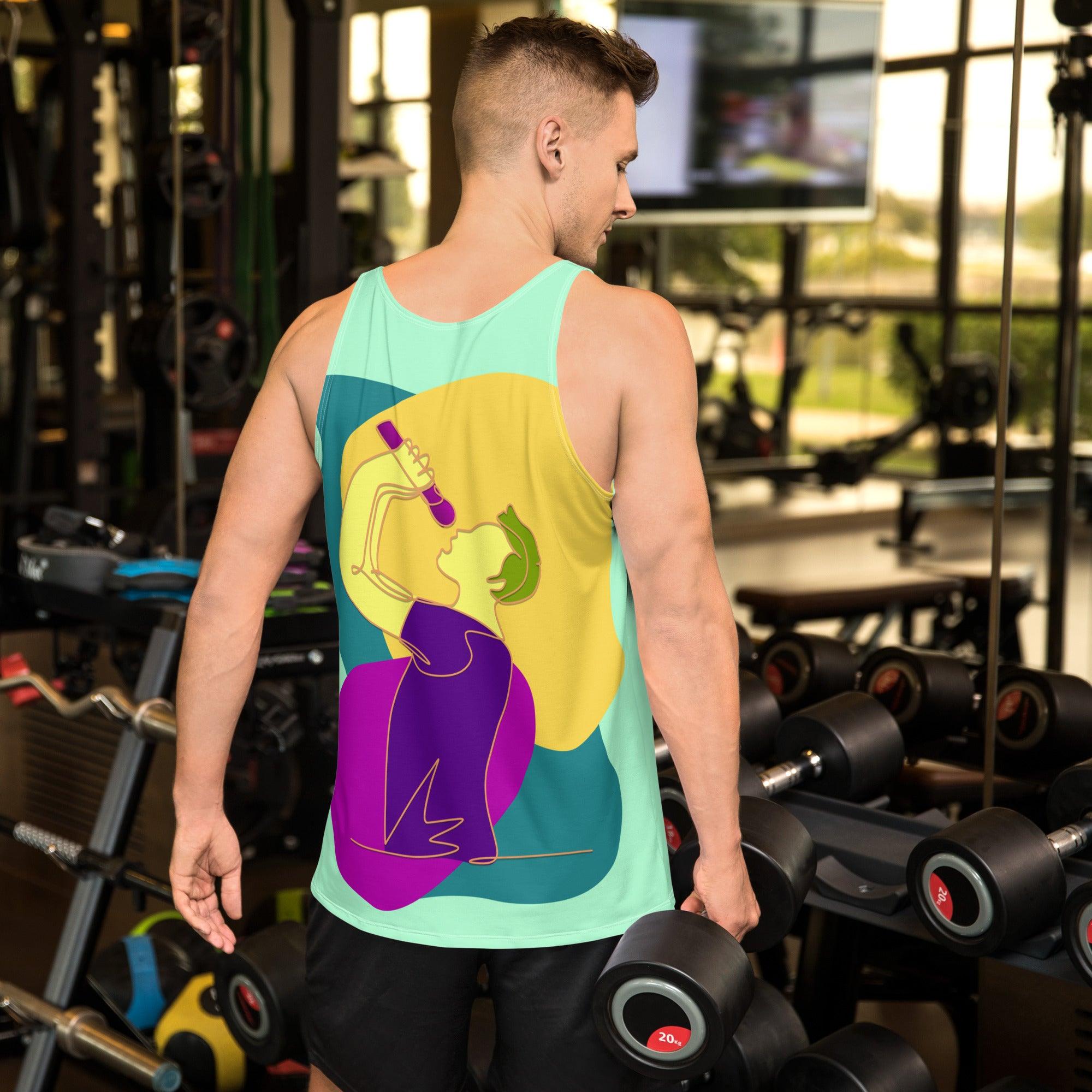 Singing Guy Tank Top - Side View