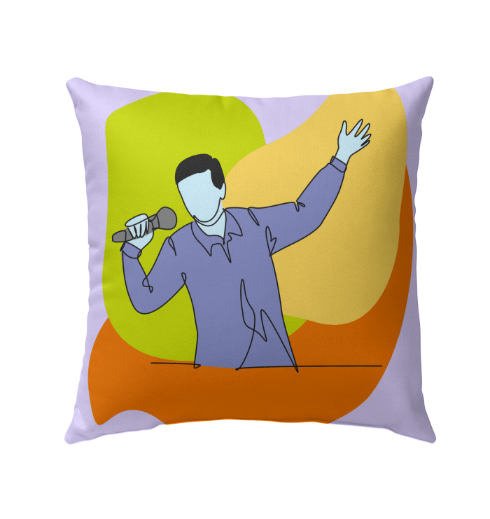 Singing Man Outdoor Pillow - Beyond T-shirts