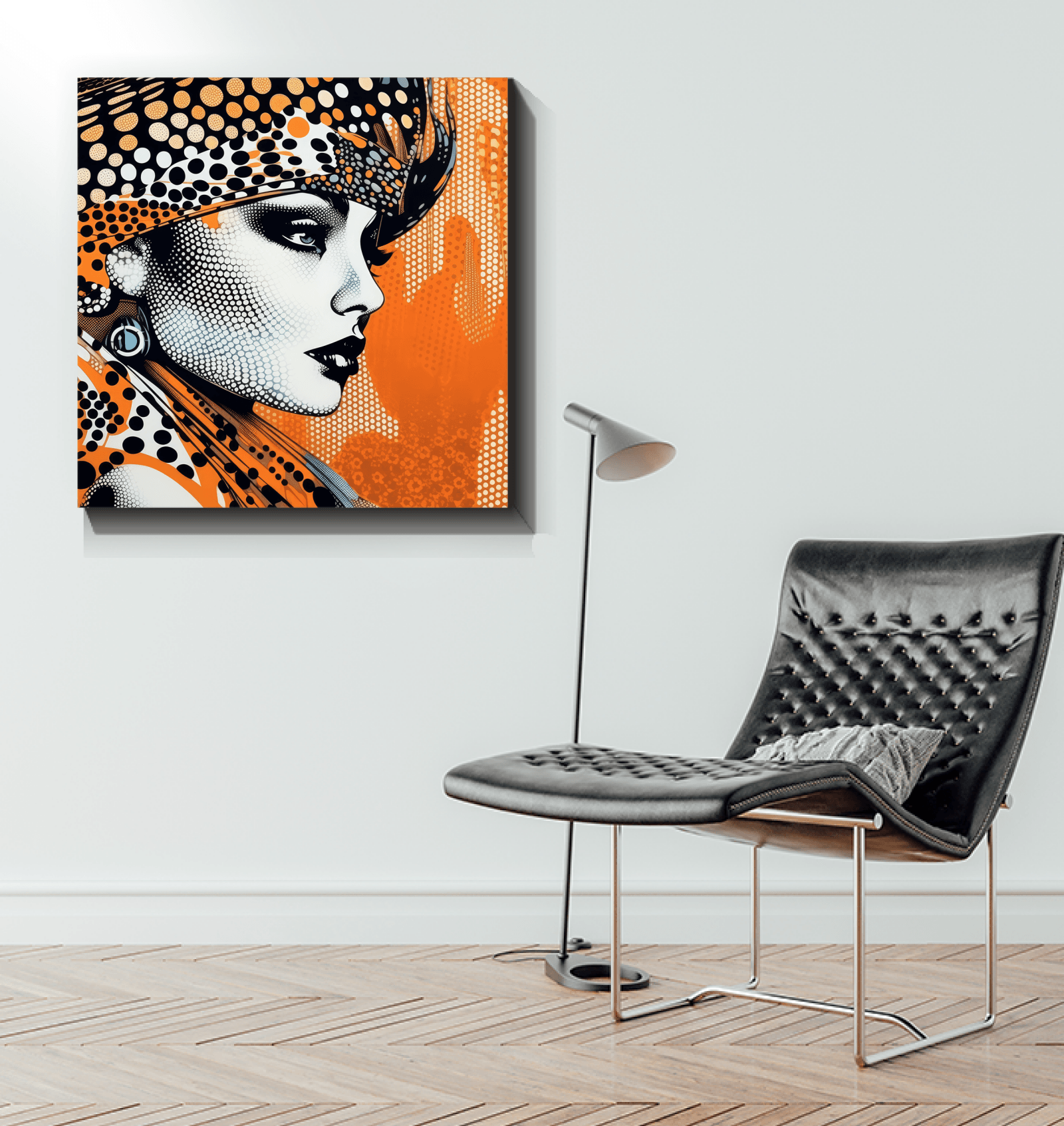 Artistic canvas with simplified sketch design for office decor