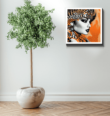 Wall-mounted sketch simplification art on canvas