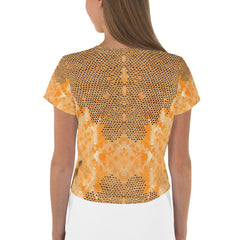 Sketch Symmetry All-Over Print Crop Tee - Beyond T-shirts