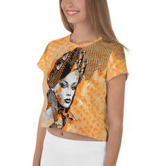 Sketch Symmetry All-Over Print Crop Tee - Beyond T-shirts