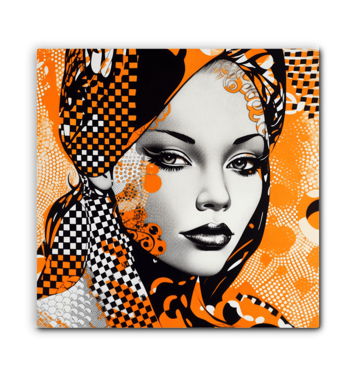 Detailed sketch symmetry print on canvas