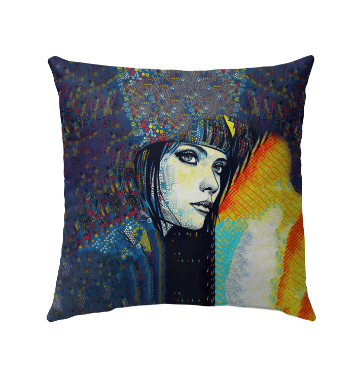 Sketching Serenity II Outdoor Pillow - Front View