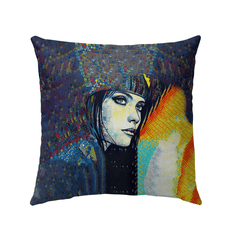 Sketching Serenity II Outdoor Pillow - Front View