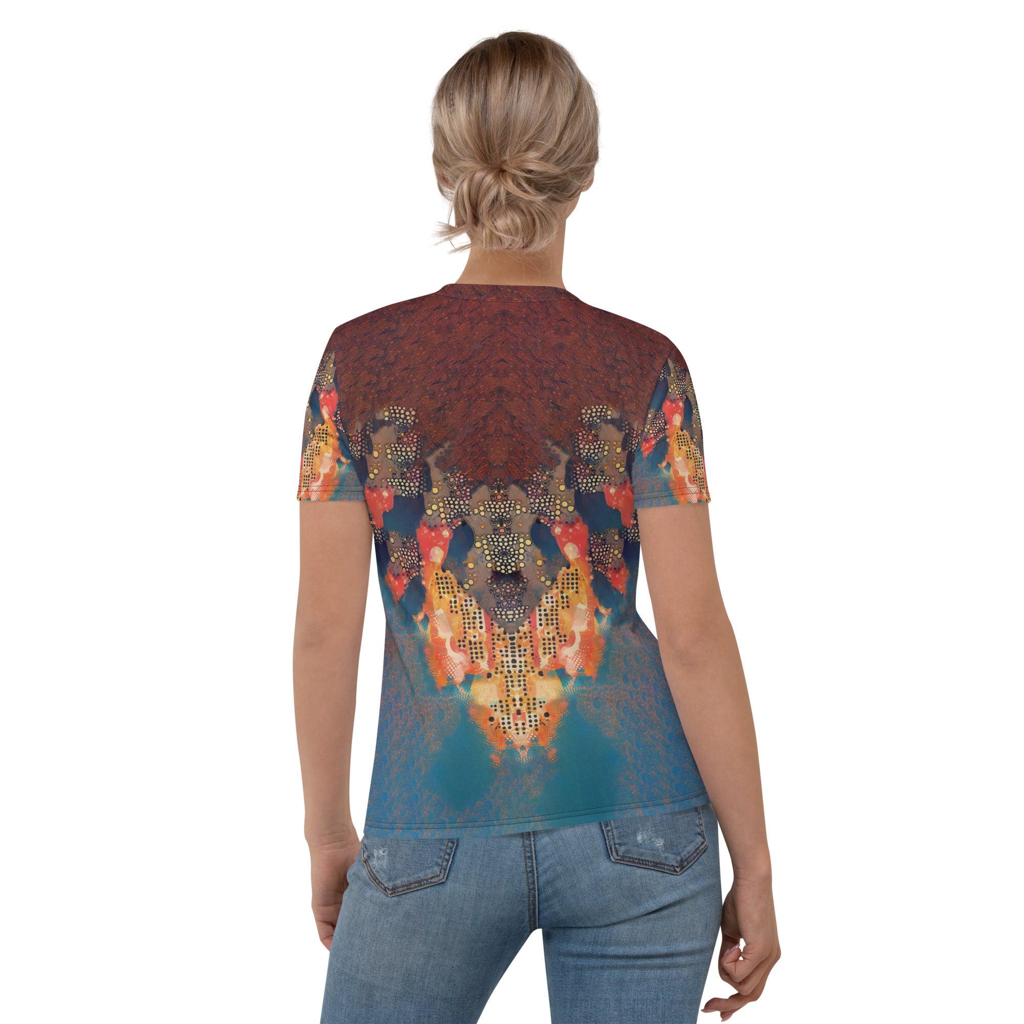 Art-inspired Sketching Serenity T-shirt for women.