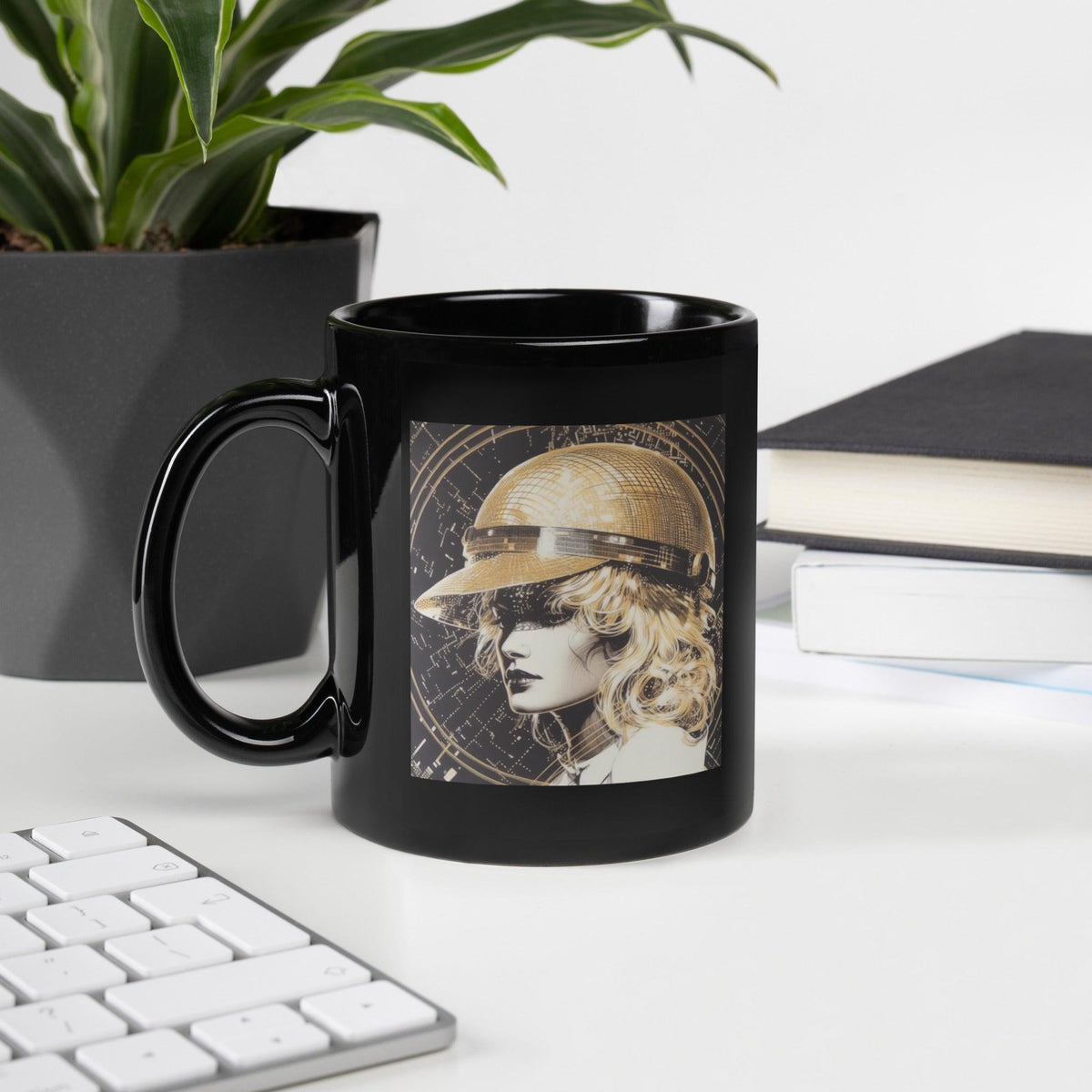 Sketching Skills Black Glossy Mug