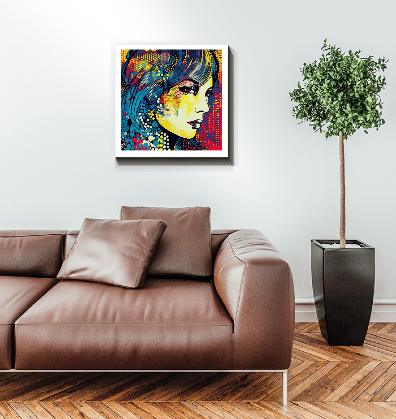 Decorative Sketch Style Canvas Artwork.