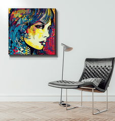 Monochrome Sketch Art on Wrapped Canvas.