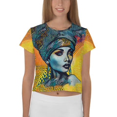 Sketchy Stories All-Over Print Crop Tee - Beyond T-shirts