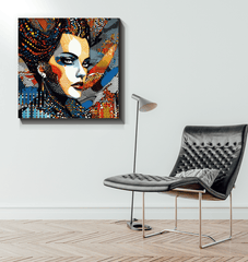 Gallery view of Sketchy Strokes Wrapped Canvas with soft lighting