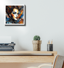 Detailed view of the colorful strokes on Sketchy Strokes Canvas