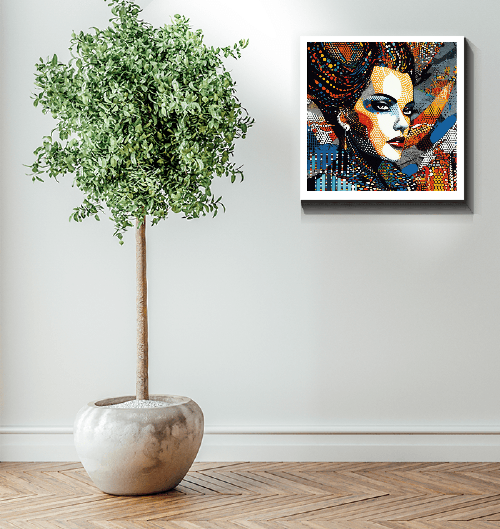 Artistic Sketchy Strokes Wrapped Canvas with abstract design