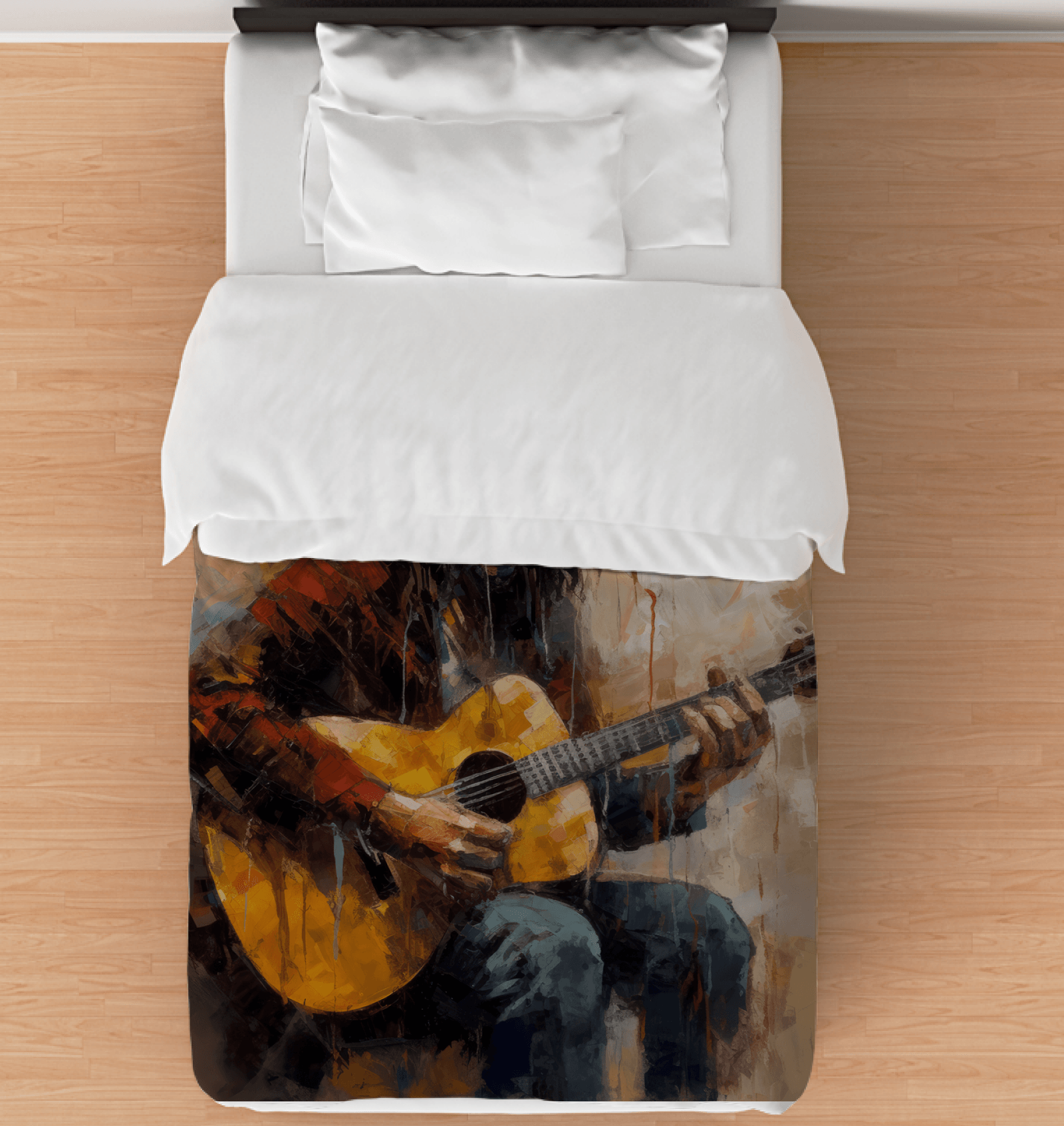 Sonic Serenade Duvet Cover in elegant design for modern bedding.