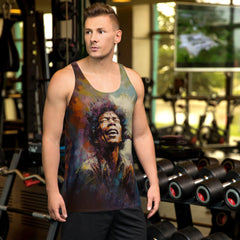 Sonic Spirit Men's Tank Top in action - showcasing the design and fit.