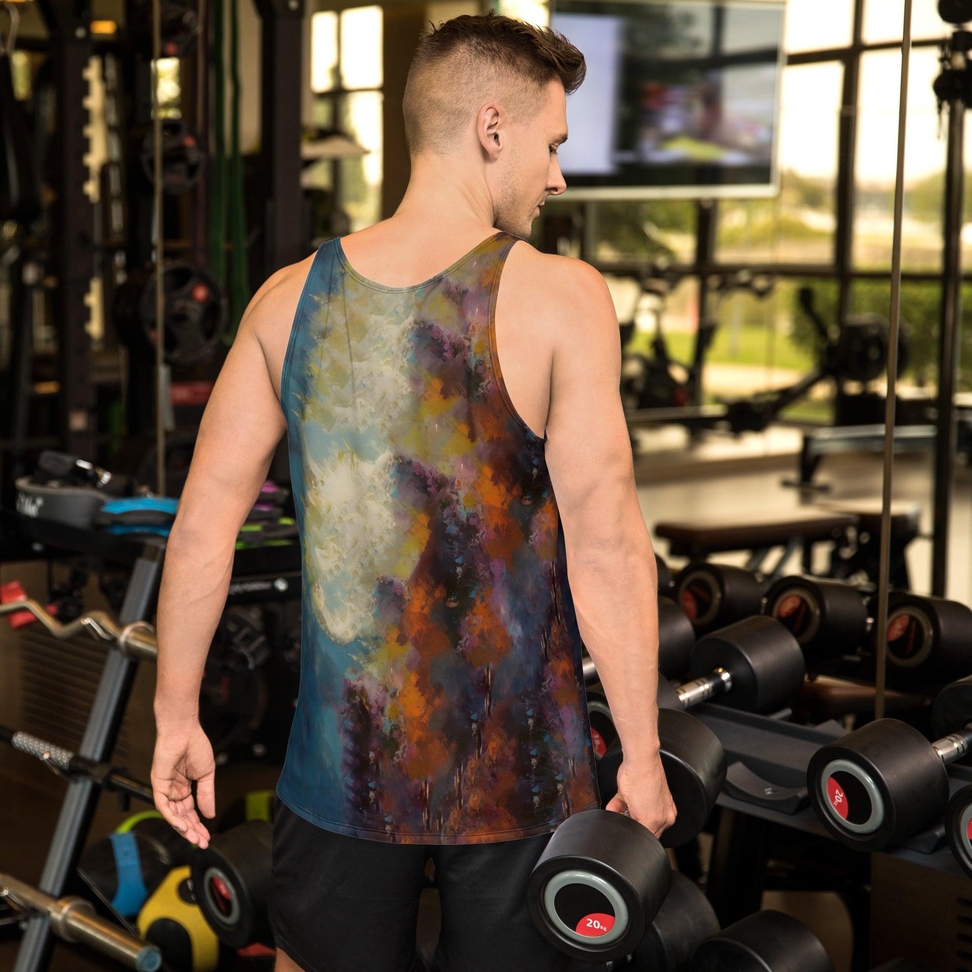 Close-up of the Sonic Spirit Men's Tank Top fabric - highlighting quality and texture.