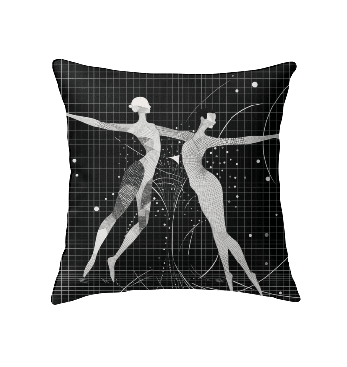 Elegant indoor pillow with balletic style for luxurious comfort.