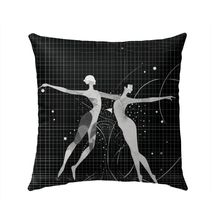 Outdoor elegance with a Sophisticated Balletic Style decorative pillow