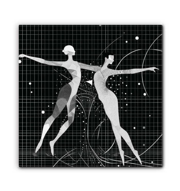 Sophisticated Ballet Dancer Wrapped Canvas