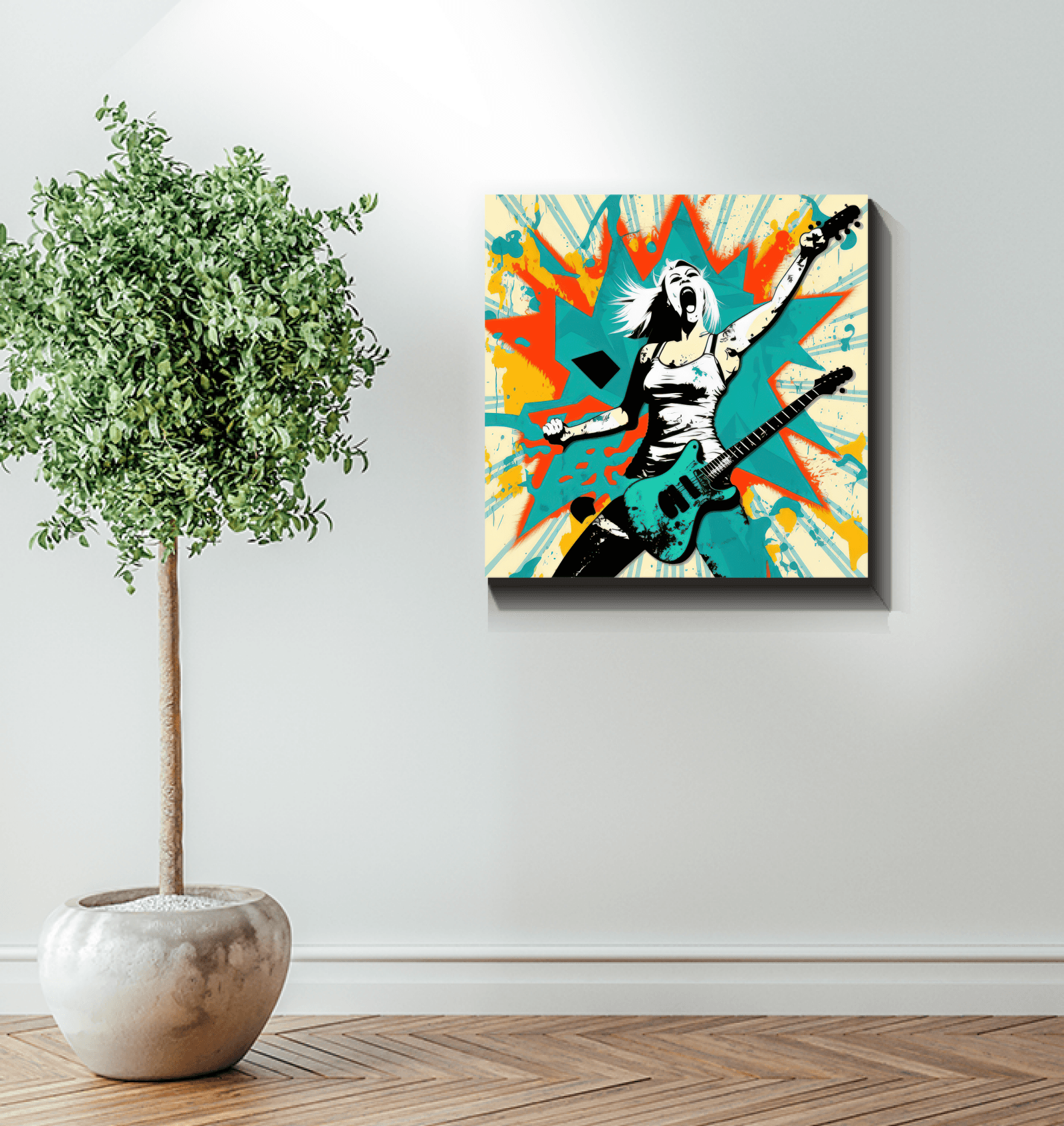Soul stirring guitar riffs wrapped canvas - Beyond T-shirts