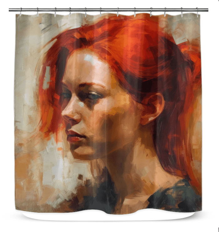 Soulful Brushwork Shower Curtain - Beyond T-shirts