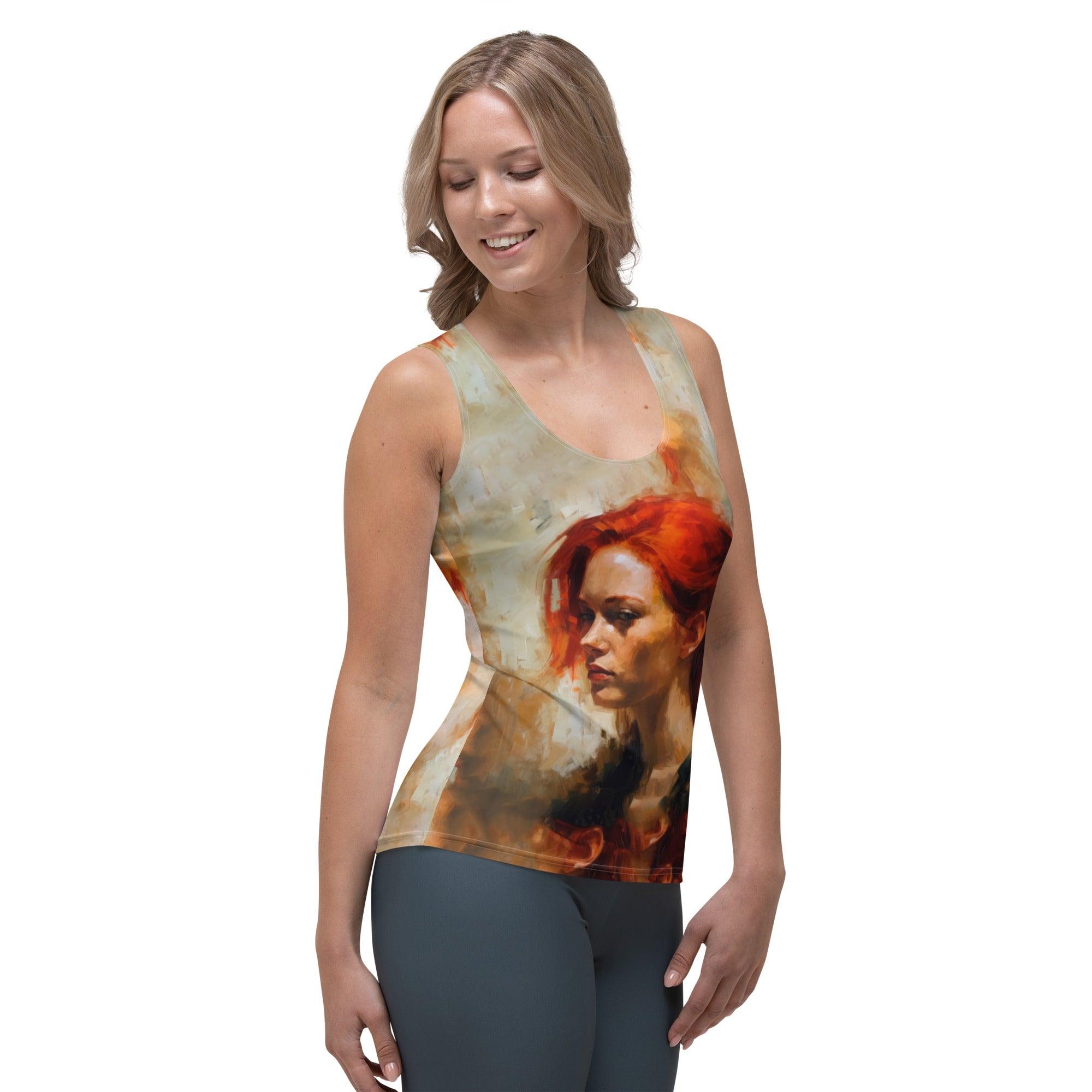 Soulful Brushwork Sublimation Cut & Sew Tank Top - Beyond T-shirts