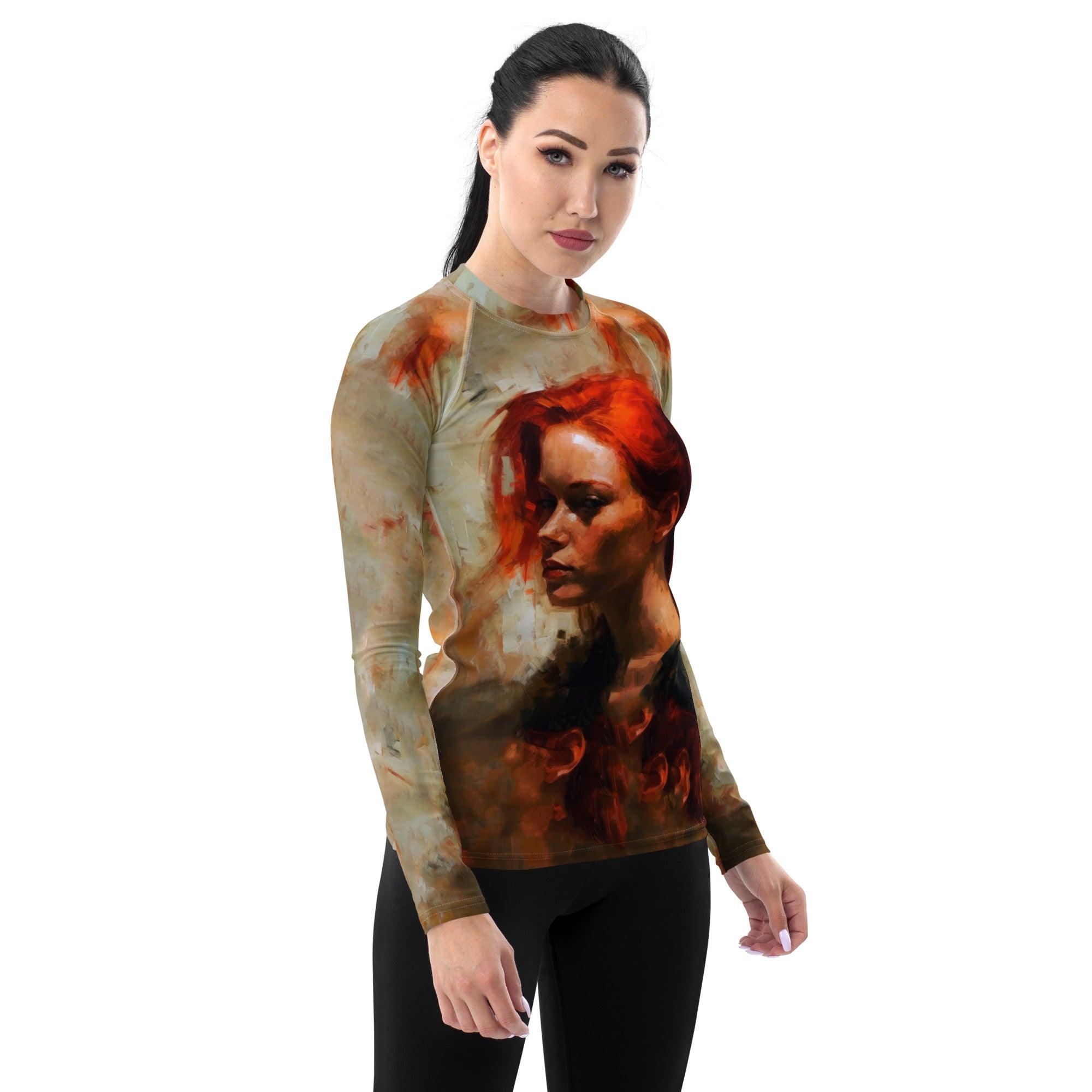 Soulful Brushwork Women's Rash Guard - Beyond T-shirts