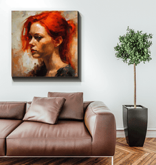 Soulful Brushwork art piece on wrapped canvas for elegant interiors