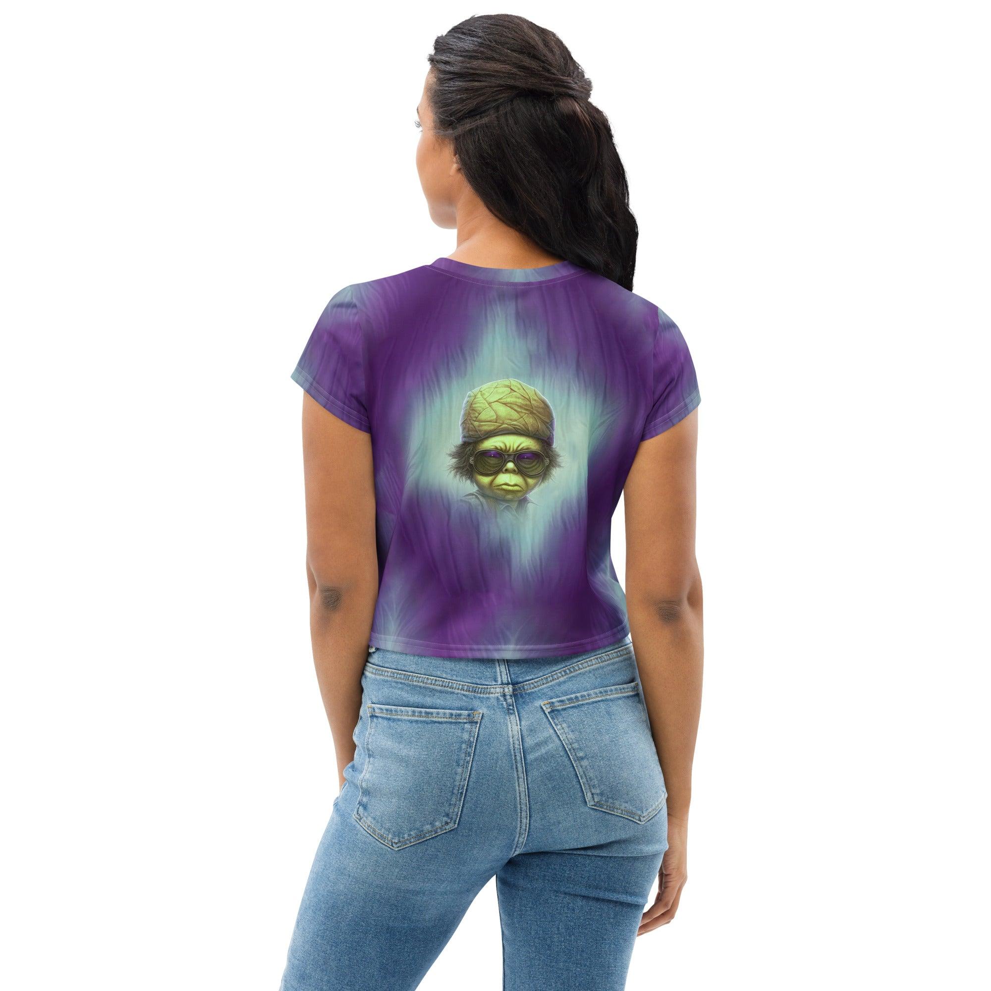 Soulful Solitude All-Over Print Crop Tee - Beyond T-shirts