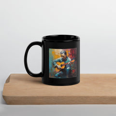 Soulful Strokes Black Glossy Mug - Beyond T-shirts